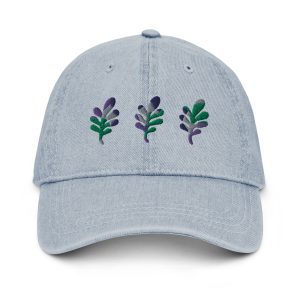 Plant Leaves Denim Hat