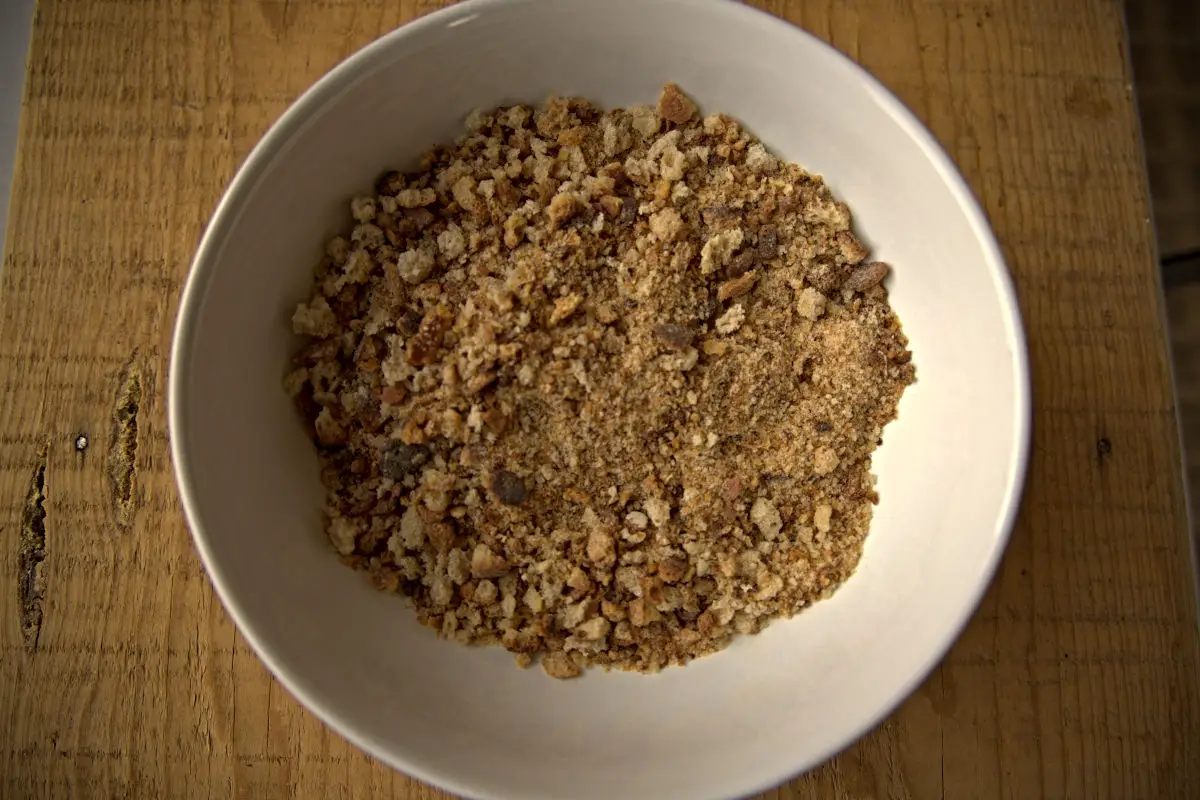 homemade breadcrumbs in a bowl