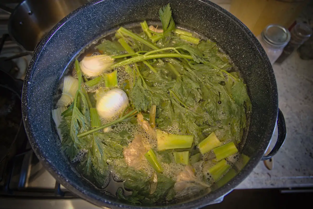 How To Make Chicken Broth Stock Golden Thyme Homestead   Chicken Broth 1141 BB 