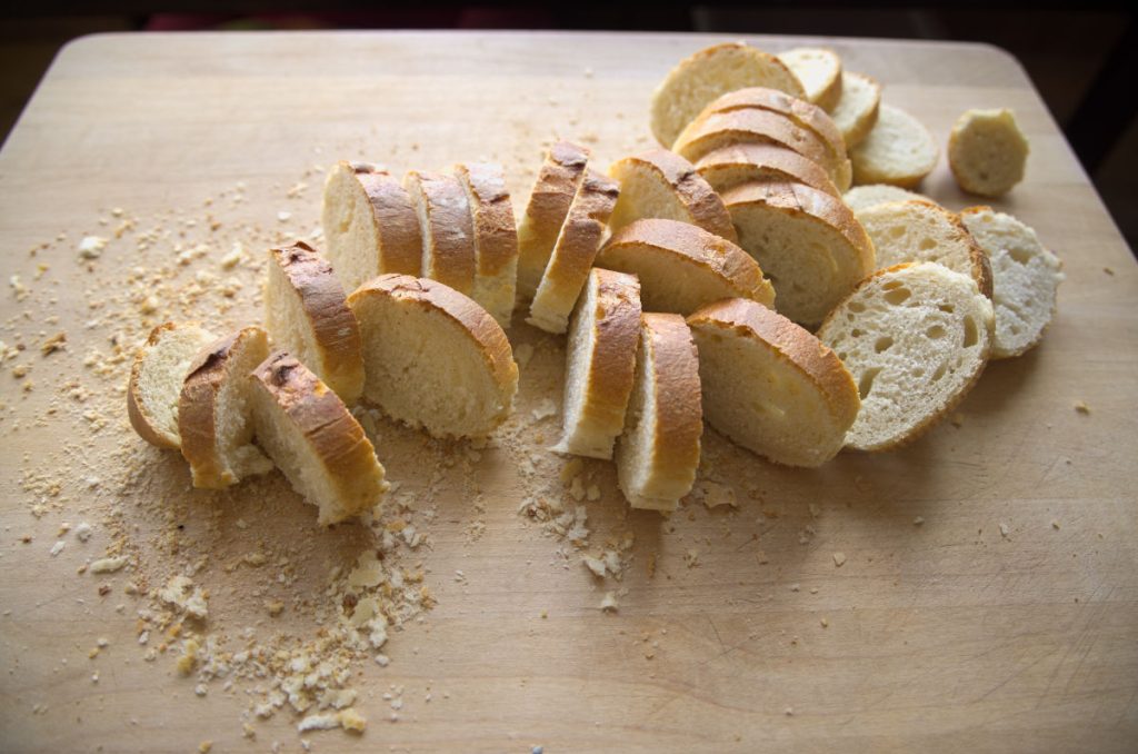 stale sourdough bread to turn into breadcrumbs