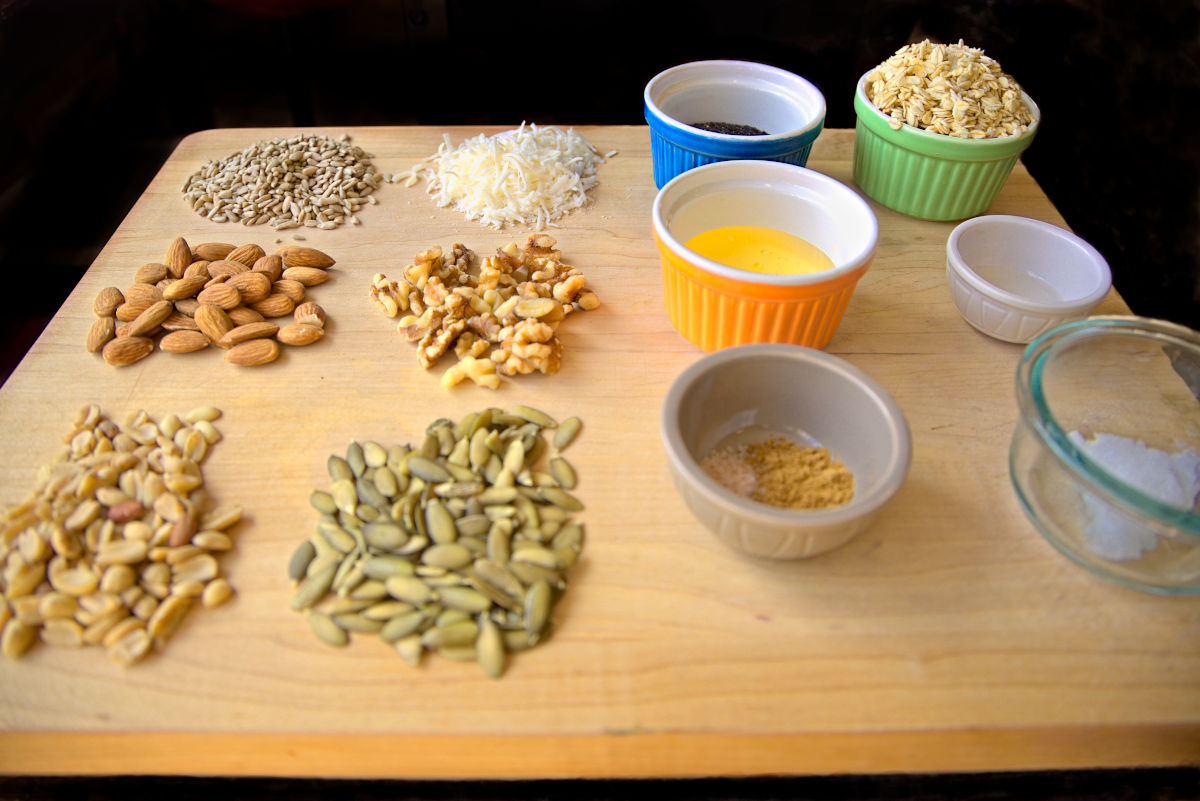ingredients for homemade granola