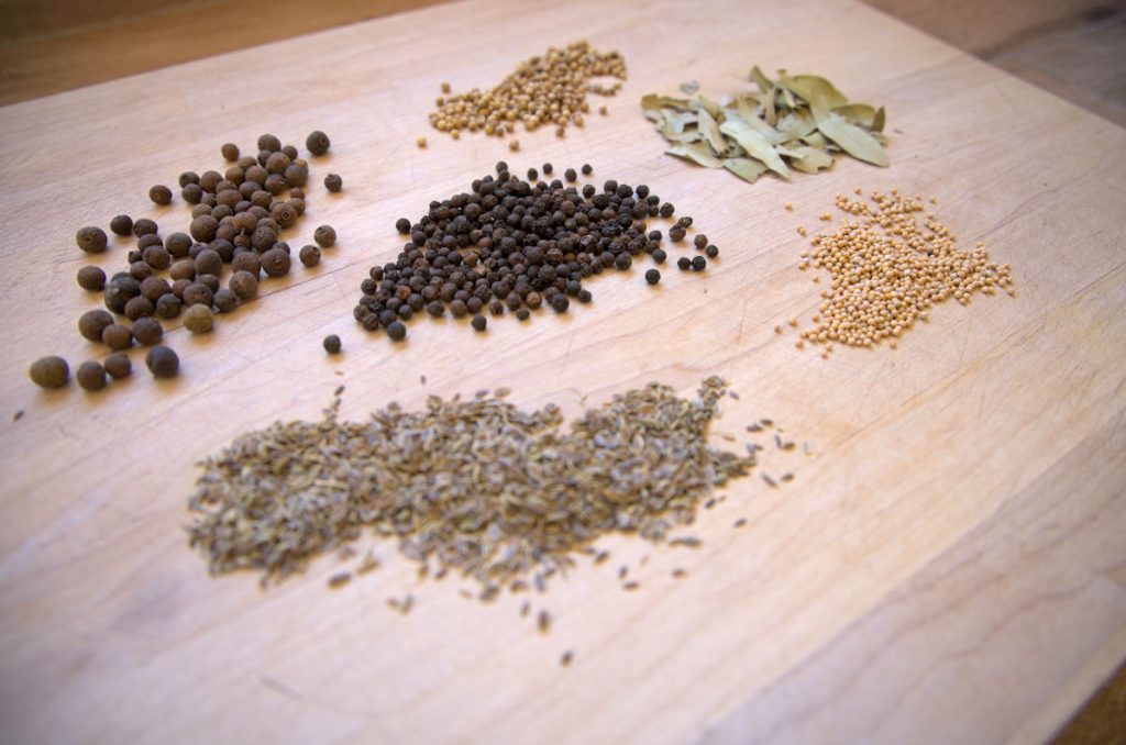 base ingredients for a homemade pickling spice